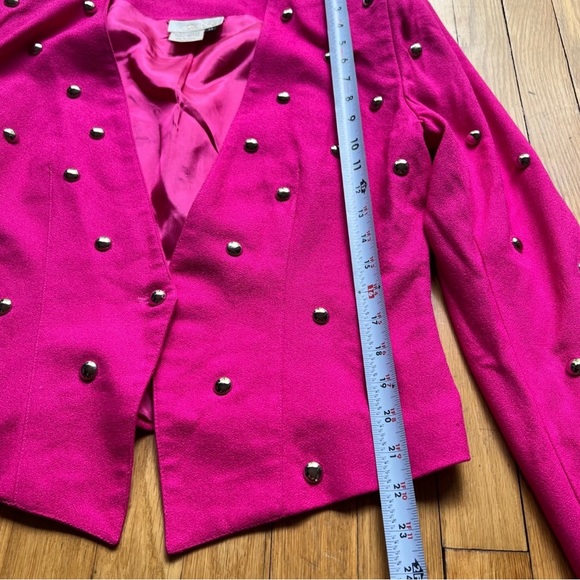 Vintage Cache Fuchsia Studded Blazer - Picture 6 of 9